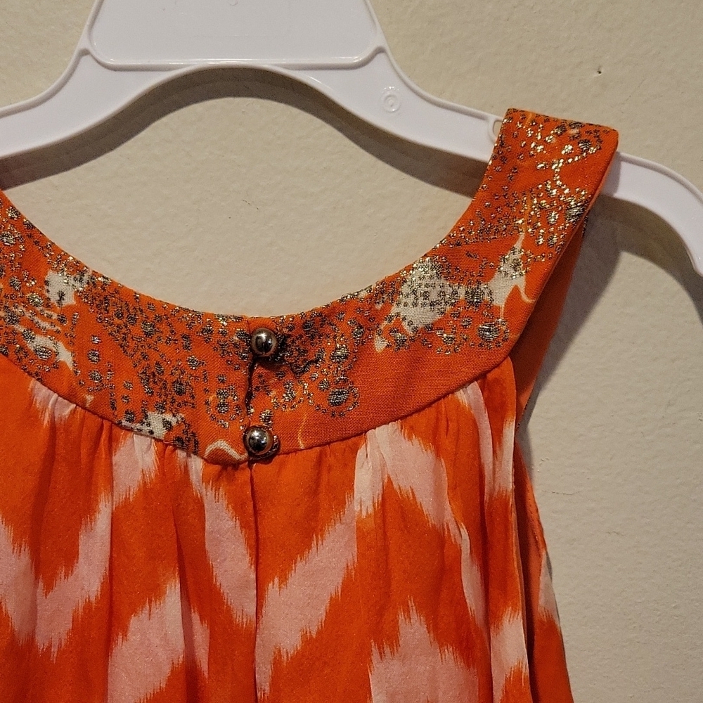 ❤️ MILLY SILK WOOL BLEND CHEVRON EMBROIDERED TANK TOP, 10 - Picture 7 of 8